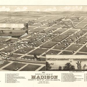 1883 bird's eye view of Madison
