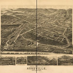 1891 bird's eye of Asheville