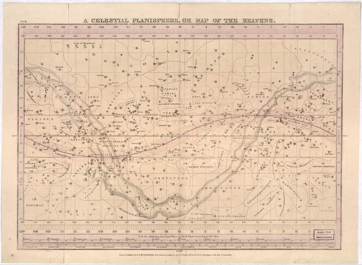 A celestial planisphere, or map of the heavens A celestial planisphere, or map of the heavens