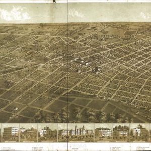 Bird's eye of Adrian, Michigan - 1866