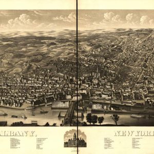 Bird's eye of Albany, New York