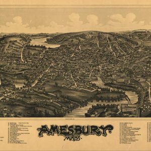 Bird’s eye view Amesbury - 1890