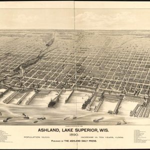 Bird's-eye view Ashland - 1890