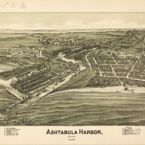 Bird's-eye View Ashtabula Harbor - 1896