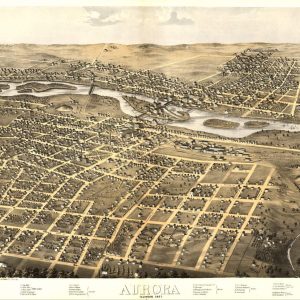 Bird's-eye view Aurora - 1867