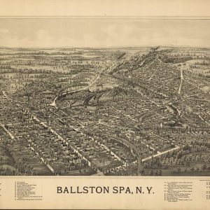 Birds-eye View Ballston Spa - 1890
