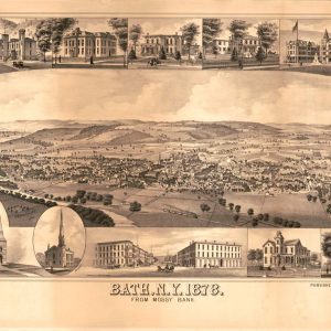 Bird’s-eye View Bath, NY - 1878