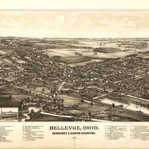 Bird's-eye View Bellevue, Ohio - 1888