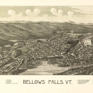 Bird's-eye View Bellows Falls - 1886