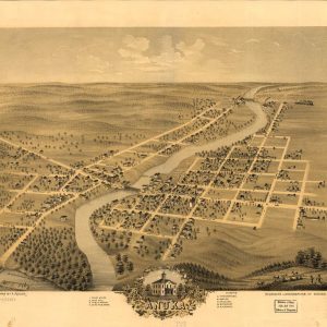 Bird's eye View Anoka, Anoka County - 1869