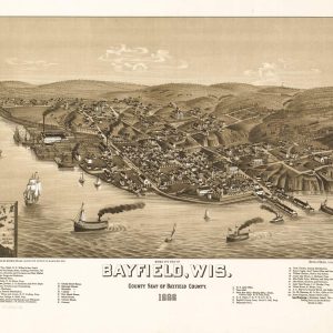 Bird's eye View Bayfield - 1886