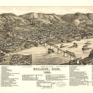 Bird's eye view Bellaire - 1882