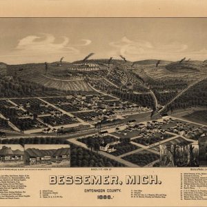 Bird's-eye View Bessemer - 1886