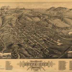 Bird's eye View Butte-City - 1884