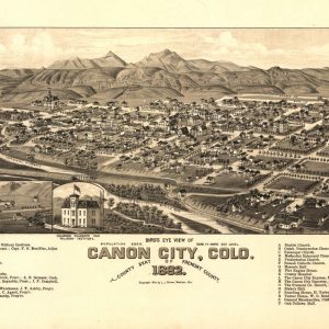 Bird's eye view Canon City - 1882