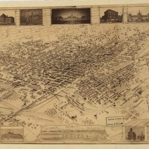 Bird's-eye view Denver - 1881