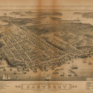 Bird's eye view Eastport - 1879