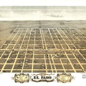 Bird's-eye view El Paso - 1869