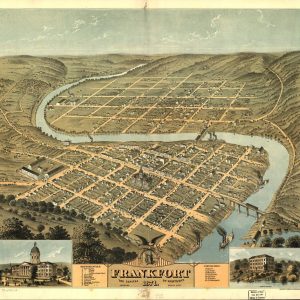 Bird's-eye view Frankfort - 1871