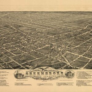 Bird's-eye view Greensboro - 1891