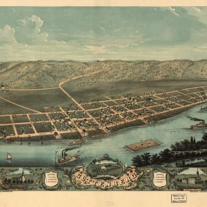 Bird's-eye view Guttenberg - 1869