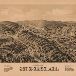 Bird's-eye view Hot Springs - 1888