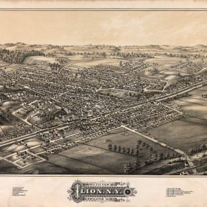 Bird's-eye view Ilion - 1881