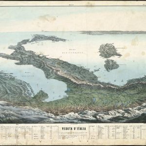 Bird's-eye view of Italy - 1850