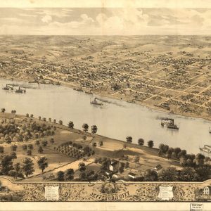 Bird's-eye view Jefferson City - 1869