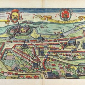 Birds-eye view of Lowicz, Poland - 1617