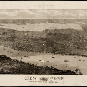Birds-eye view of Manhattan - 1876