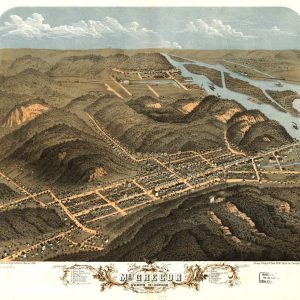 Bird's-eye view McGregor and North McGregor - 1869
