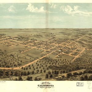 Bird's eye View California, Moniteau Co. - 1869