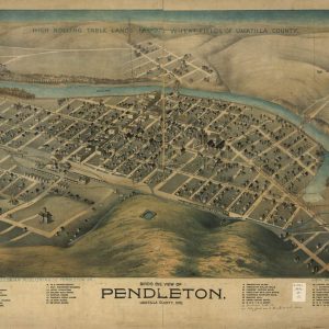 Bird's-eye view Pendleton - 1890