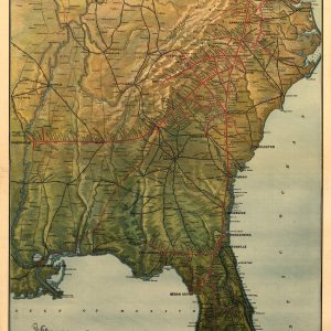 Birds-eye-view of the Richmond & Danville Railroad and the Florida Central & Peninsular Systems and their connections.