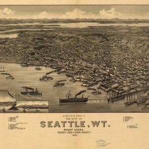 Bird's-eye view Seattle - 1878