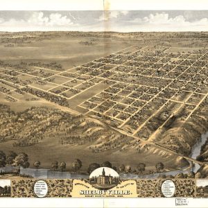 Bird's-eye view Shelbyville - 1869