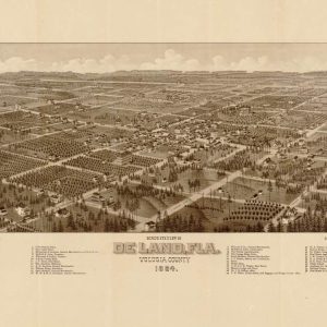 Bird's eye view De Land - 1884