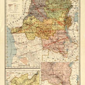 Map of Belgian Congo - 1896