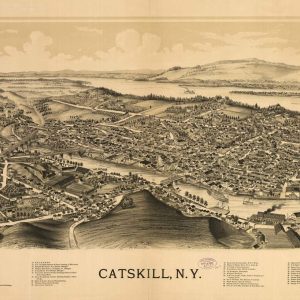 Birds-eye view Catskill, NY - 1889
