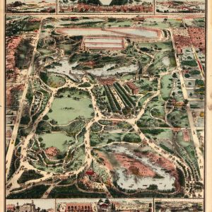 Birds-eye view Central Park - 1860