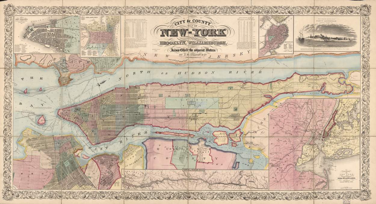 City and county map of New-York City and county map of New-York