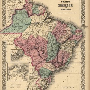 Map Brazil with Guayana - 1871