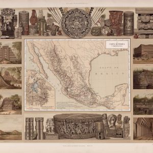 Historical and Archaeological map with illustrations