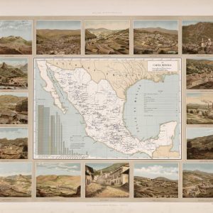 Mineral map with illustrations