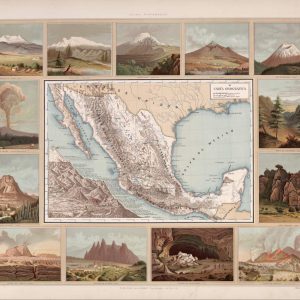 Orographic map with illustrations