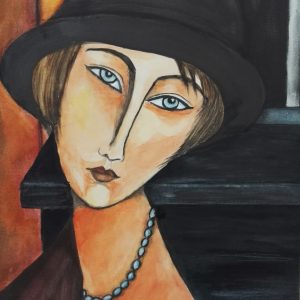 Jeanne Hébuterne (au chapeau)