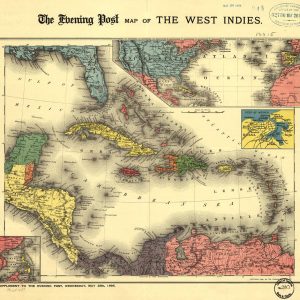 Evening Post map of the West Indies