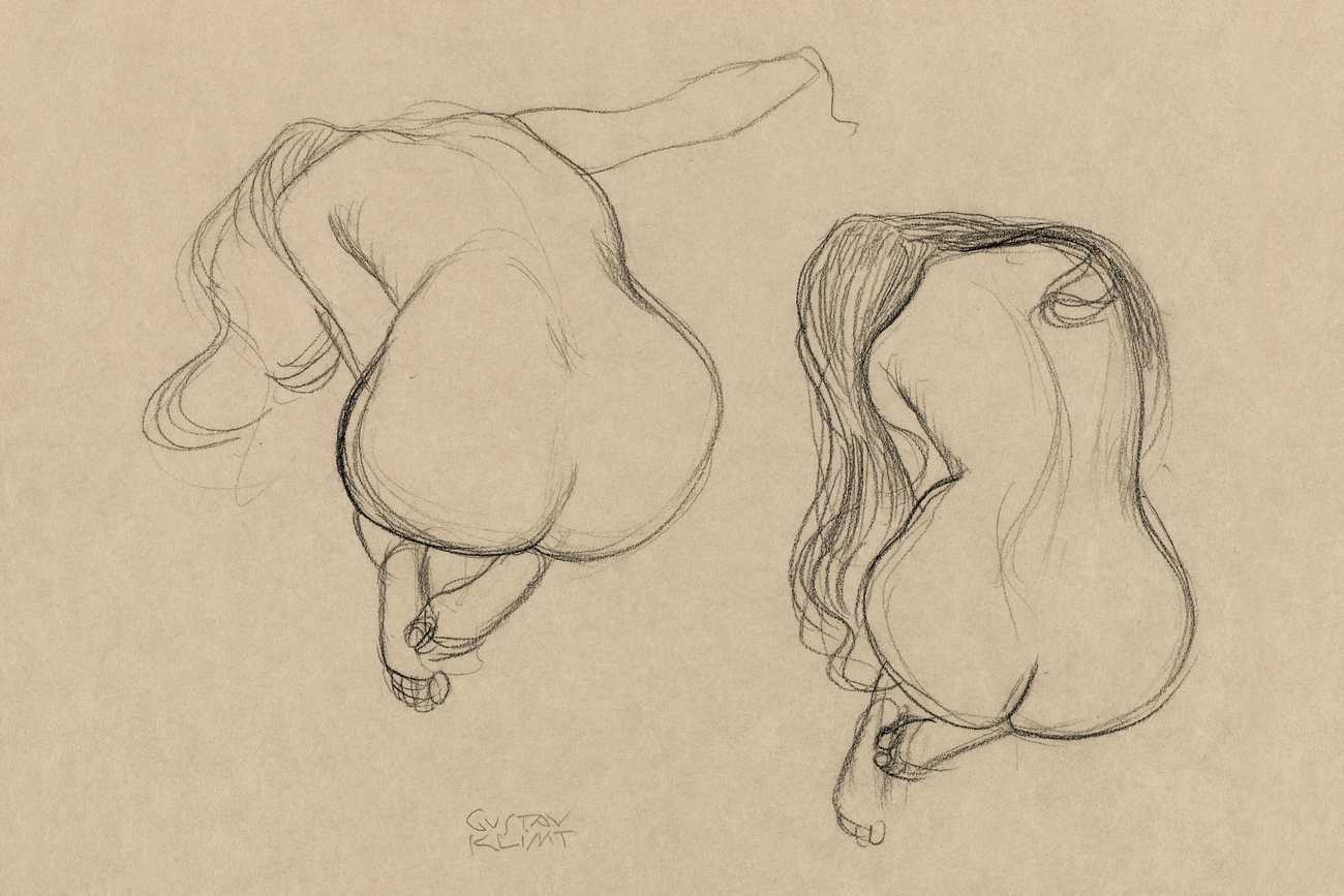 Two Studies of a Seated Nude with Long Hair Two Studies of a Seated Nude with Long Hair