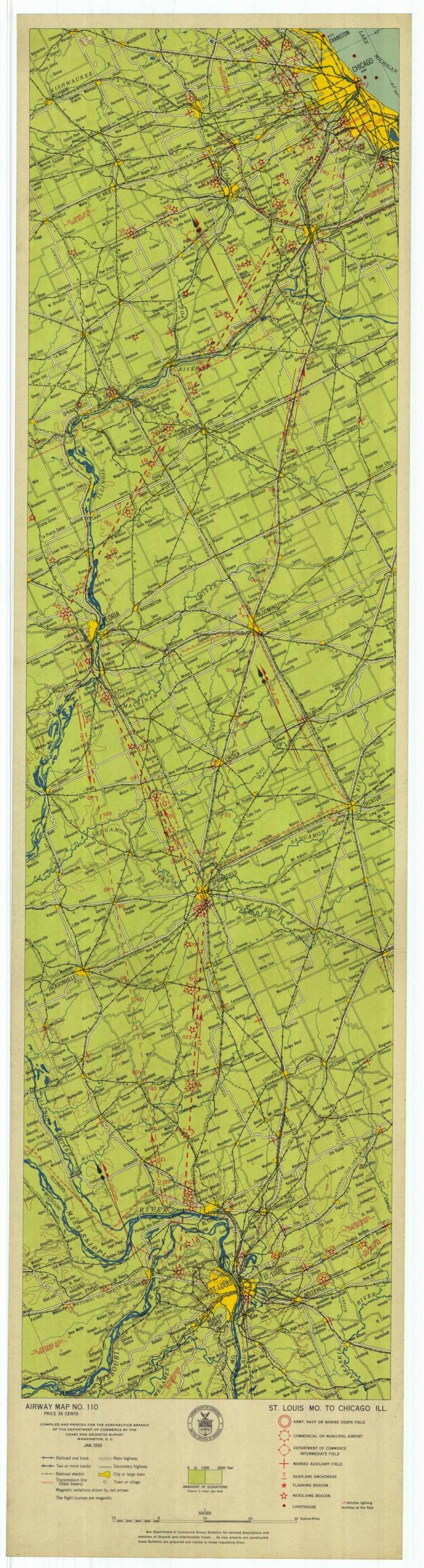 Airway Map Saint Louis Missouri to Chicago Illinois Airway Map Saint Louis Missouri to Chicago Illinois